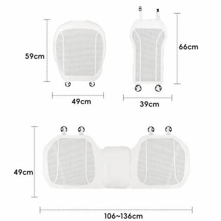 Breathable Car Seat Cushion For Everyday Comfort On The Go ventilated mesh seat cover with dimensions 59x49x66cm and adjustable width 106–136cm