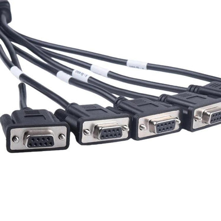 Essential Cable for Everyday Vehicle Diagnostic Connections — black OBD2 16-pin to DB9 adapter cable set for DIY car diagnostics