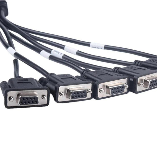 Essential Cable for Everyday Vehicle Diagnostic Connections — black OBD2 16-pin to DB9 adapter cable set for DIY car diagnostics