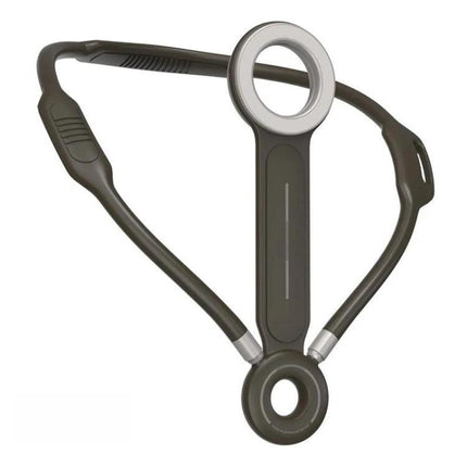 Magnetic Neckband Phone Holder for Outdoor Selfies and Streaming - olive green hands-free magnetic neckband for hiking, vlogs, and streaming