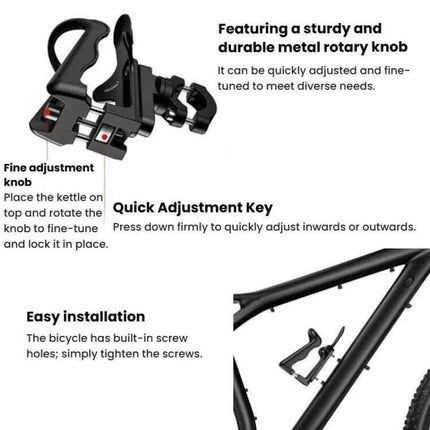 Bike and Motorcycle Water Bottle Holder for Easy Hydration on the Move - durable tool-free adjustable bike mount