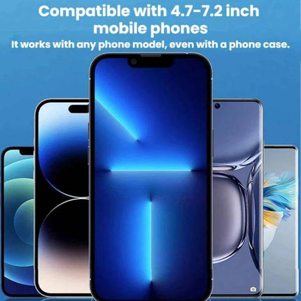 Bike Phone Mount Sun Visor For 4.7 To 7.2 Inch Phones showing multiple compatible smartphones, fits devices with or without cases