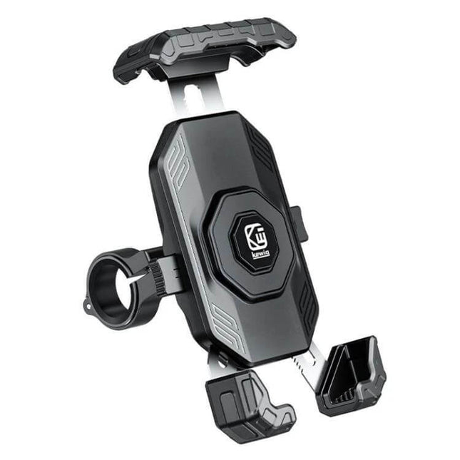 Kewig Motorcycle Phone Mount Quick-Release Clip For Handlebars - compact universal handlebar phone mount with one-handed quick-release and secure locking