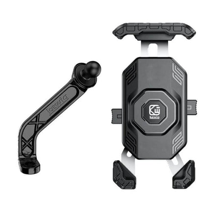Kewig Motorcycle Phone Mount Quick-Release Clip For Handlebars - compact universal handlebar phone mount with one-handed quick-release and secure lock