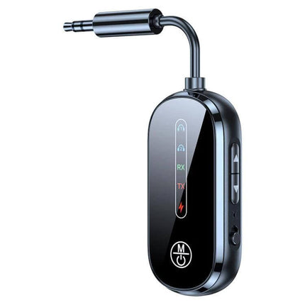 Universal Car Bluetooth Receiver and Transmitter 2-in-1 compact Bluetooth 5.4 adapter for car stereo streaming and hands-free calls