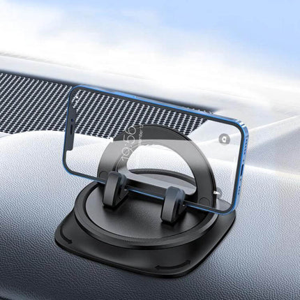 Car Dashboard Phone Mount Bracket Anti Slip Clip On - low-profile ABS plastic holder with silicone grip for secure non-slip phone placement on dashboard