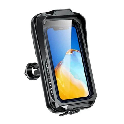 Outdoor Cycling Phone Rainproof Bag For Hands Free Use mounted on bike handlebar, IP66 waterproof protective case with 180° rotation
