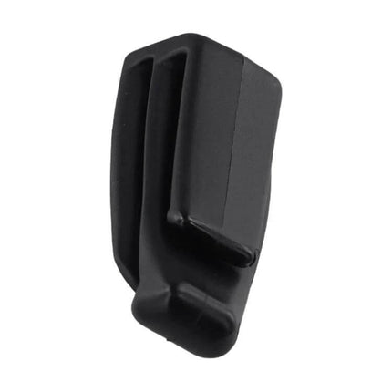 Seatbelt Hooks For Mitsubishi Pajero Replacement Kit - black direct replacement seatbelt hook showing original shape and mounting points