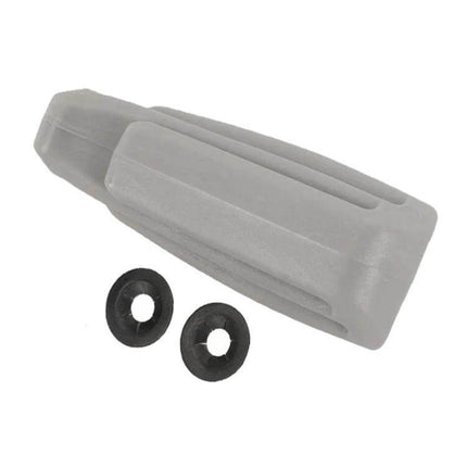 Seatbelt Hooks For Mitsubishi Pajero Replacement Kit grey plastic hook pair with mounting grommets - direct fit replacement