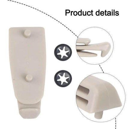 Seatbelt Hooks For Mitsubishi Pajero Replacement Kit beige direct-fit replacement hook with mounting clips and washers