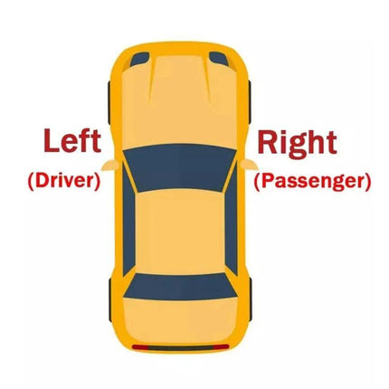 Outlander Fog Light Bezel Replacement Left Vehicle Accessory - diagram showing vehicle left (driver) and right (passenger) sides