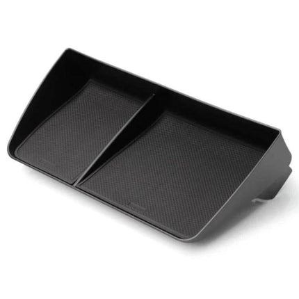Central Control Screen Storage Box for Car, Easy Access — black ABS/PVC center console organizer for phones, coins, keys and chargers