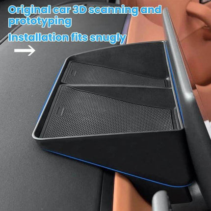Central Control Screen Storage Box for Car, Easy Access - ABS/PVC center console organizer holding phone, keys, coins for tidy cabin