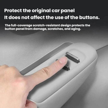 Leapmotor B10 Left-Hand Drive Car Glass Lift Panel Anti-Slip Pad protecting window switch area with silicone anti-slip surface, scratch-resistant and tool-free fit