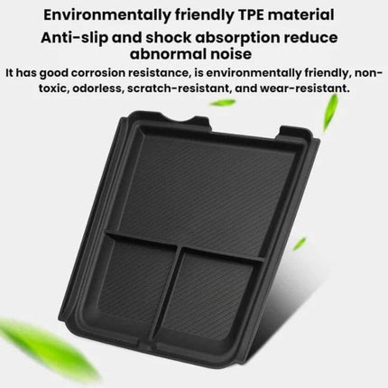 Leapmotor Center Console Storage Box For Everyday Essentials - custom-fit TPE organizer tray for C10/C163 to hold phones keys glasses tissues