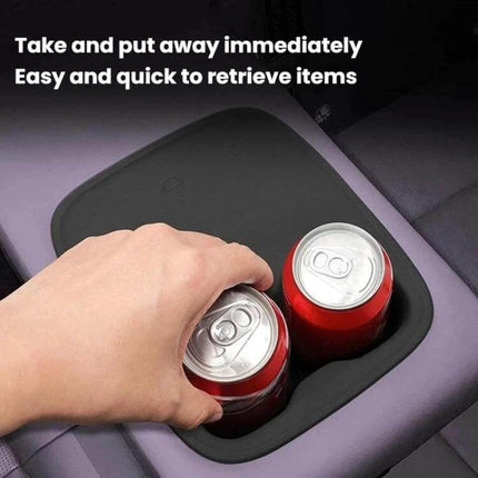 Water Bottle Holder With Silicone Anti-Slip For Car Cup Holder installed in Leapmotor B103 cup recess holding cans, 1:1 molded silicone prevents spills