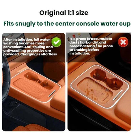 Leapmotor Silicone Cup Protector Mat for Car Interior protecting center console cup holder from spills and scratches, waterproof silicone