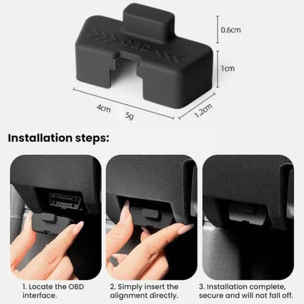 Leapmotor Silicone OBD Dust Cover For Vehicle Port installed over OBD port, flexible liquid silicone slip-on dust protector with easy removal