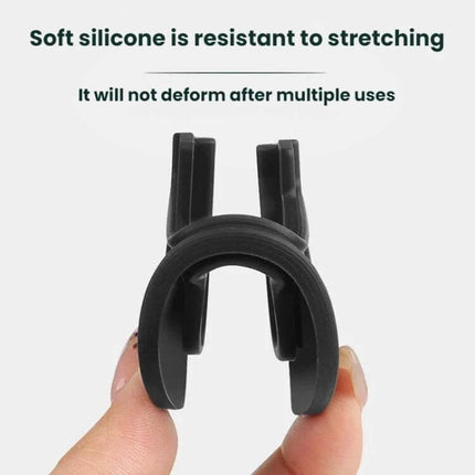 Silicone Door Limiter Covers For Leapmotor Vehicles 4 Pack - black soft silicone door limiter cover shown held between fingers, resists stretching and deformation