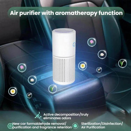 Car Portable Negative Ion Air Purifier For Formaldehyde And Smoke - compact cup-holder purifier for cars and home, reduces odors and allergens