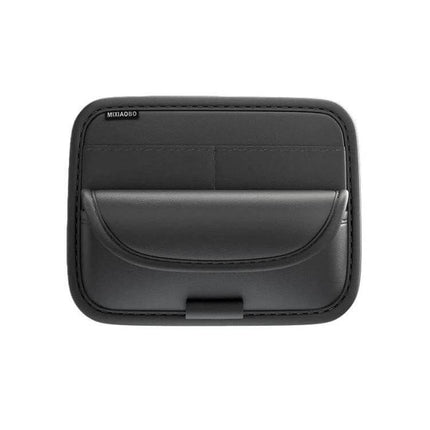 Sun Visor Organizer For Cars Large Capacity Storage - black leather sun visor organizer with divided pockets for cards, keys, cosmetics