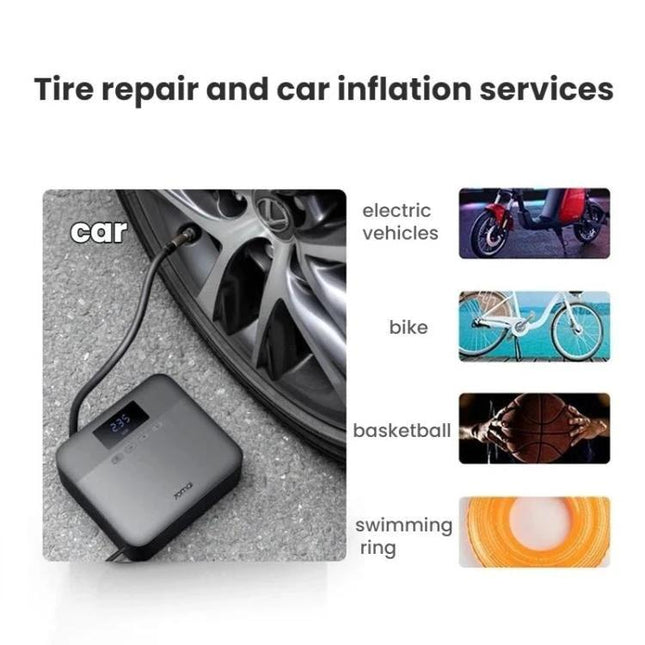 70mai Tire Inflator for Road Trips and Daily Driving - portable car and bike tire pump for road trips, inflates multiple tires quickly