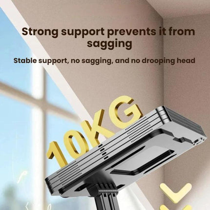 Versatile Tablet and Phone Stand with Bluetooth Speaker Feature showing strong stable support holding device up to 10KG for video calls and streaming