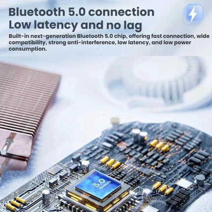 PD30W Car Charger for In Car Fast Charging Dual USB showing Bluetooth 5.0 chip on circuit board emphasizing low latency and fast connection
