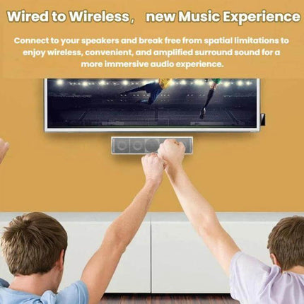 Car Audio Aux Bluetooth Transmitter Receiver Dual Function - compact Bluetooth 5.1 streamer for car stereo AUX and wireless headphones