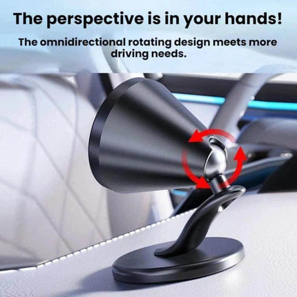 Car Dashboard Magnetic Phone Holder With Swivel Mount on aluminum alloy swivel base showing 360° rotation for hands-free navigation and calls