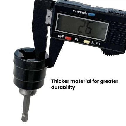 Practical Jack Socket for Home and Travel Tire Changes - black durable jack socket measured with caliper for easy wrench connection