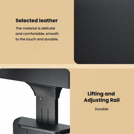 Car Seat Armrest Cup Holder With Rear-Seat Charging Storage Napa-pattern leather top, rebound sponge, lifting and adjusting rail shown
