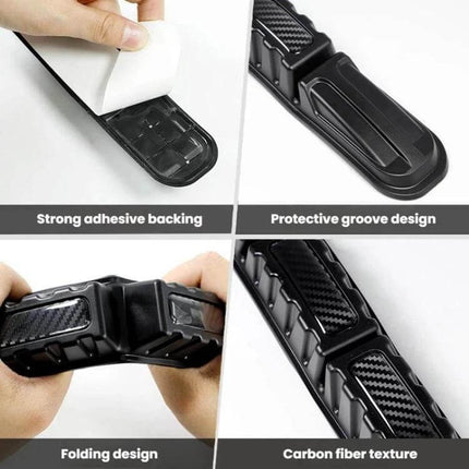 Protective Car Bumper Anti-Collision Strip for Universal Use, 2 Pack - TPU reflective 2-pack with strong adhesive, folding design and carbon fiber texture