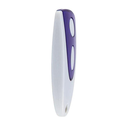 Novoferm Compatible Garage Door Remote Control for Daily Use - white and purple two-button replacement remote for home garage access