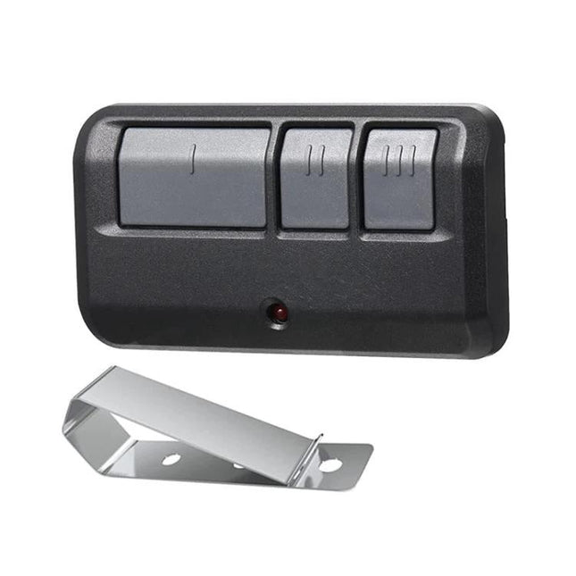 LiftMaster Handheld Remote for Garage Door Operation black 3-button remote with wall mount bracket