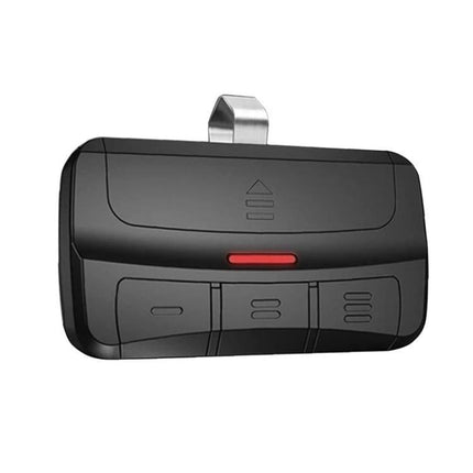 Multi-Frequency Rolling Code Garage Door Remote Control black 3-button keychain remote with red LED and belt clip