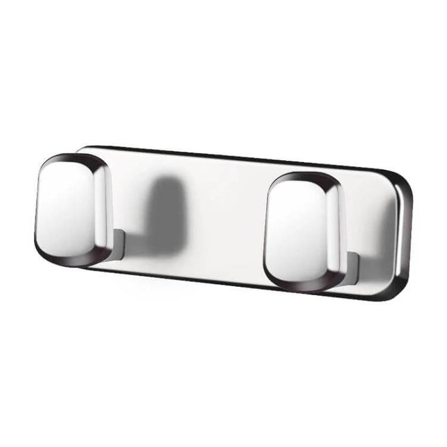 Car Front Seat Zinc Alloy Adhesive Hook For Cables And Bags - chrome double hook for keys, cables, bags with strong adhesive