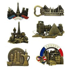 Architectural Metal Landscape Fridge Magnets for Chic Home Decor