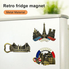 Architectural Metal Landscape Fridge Magnets for Chic Home Decor