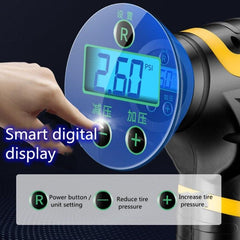 Versatile Smart Air Compressor with Integrated Light and Multi-Use Charging Options