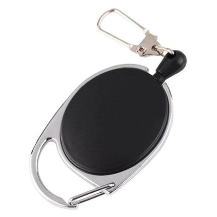 Outdoor Telescopic Wire Rope Key Ring Retractable EDC Keychain compact ABS zinc alloy retractable keyring with carabiner clip for belts and bags