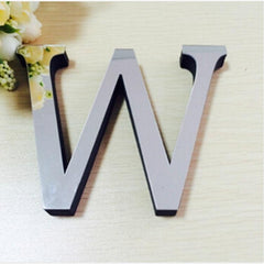 2 piezas de decoración del hogar con personalidad creativa, letras en inglés, espejo acrílico 3D, pegatinas de pared DIY