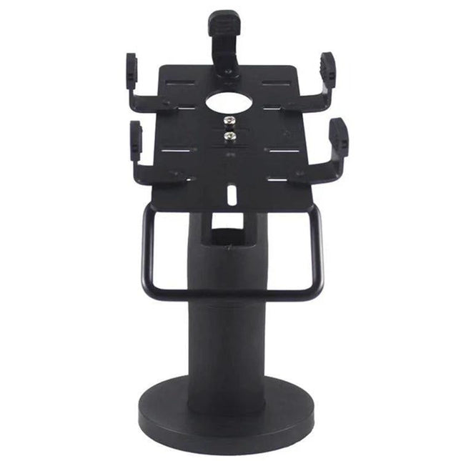 Adjustable Metal Stand for Securing POS Machines on Counters, black adjustable counter mount with 270° rotation and 75° tilt for retail POS