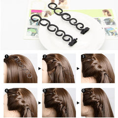 Elégante Tresse De Cheveux Fleur Magique Pince À Cheveux Queue Twist Tresse Coiffure Accessoires De Coiffure, Taille: 13,5 x 2,5 cm