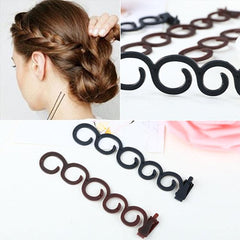 Flower Magic Hair Braider Clip - Elegant Twist Plait Styling Accessory (13.5x2.5cm)