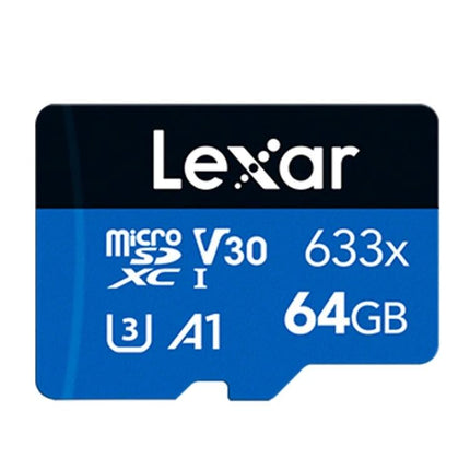 Lexar 64GB TF Memory Card for Dash Cams and Smartphones - blue microSD card for dashcams and phones, V30 A1 633x