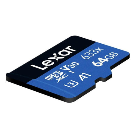 Lexar 64GB TF Memory Card for Dash Cams and Smartphones - microSDXC 64GB 633x U3 A1 for dashcams and phones