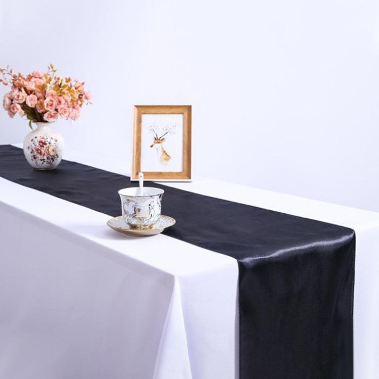 Luxurious Satin Table Cover for Special Events and Celebrations Black