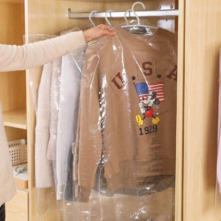 Transparent Clothes Dust Bag 60x90cm For Wrinkle Protection covering hanging sweaters in wardrobe to prevent dust and creases