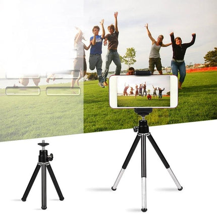 Portable Aluminum Tripod Mount for Mobile Phones, Black – compact CNC aluminum phone tripod for steady travel, vlogging and social media shots